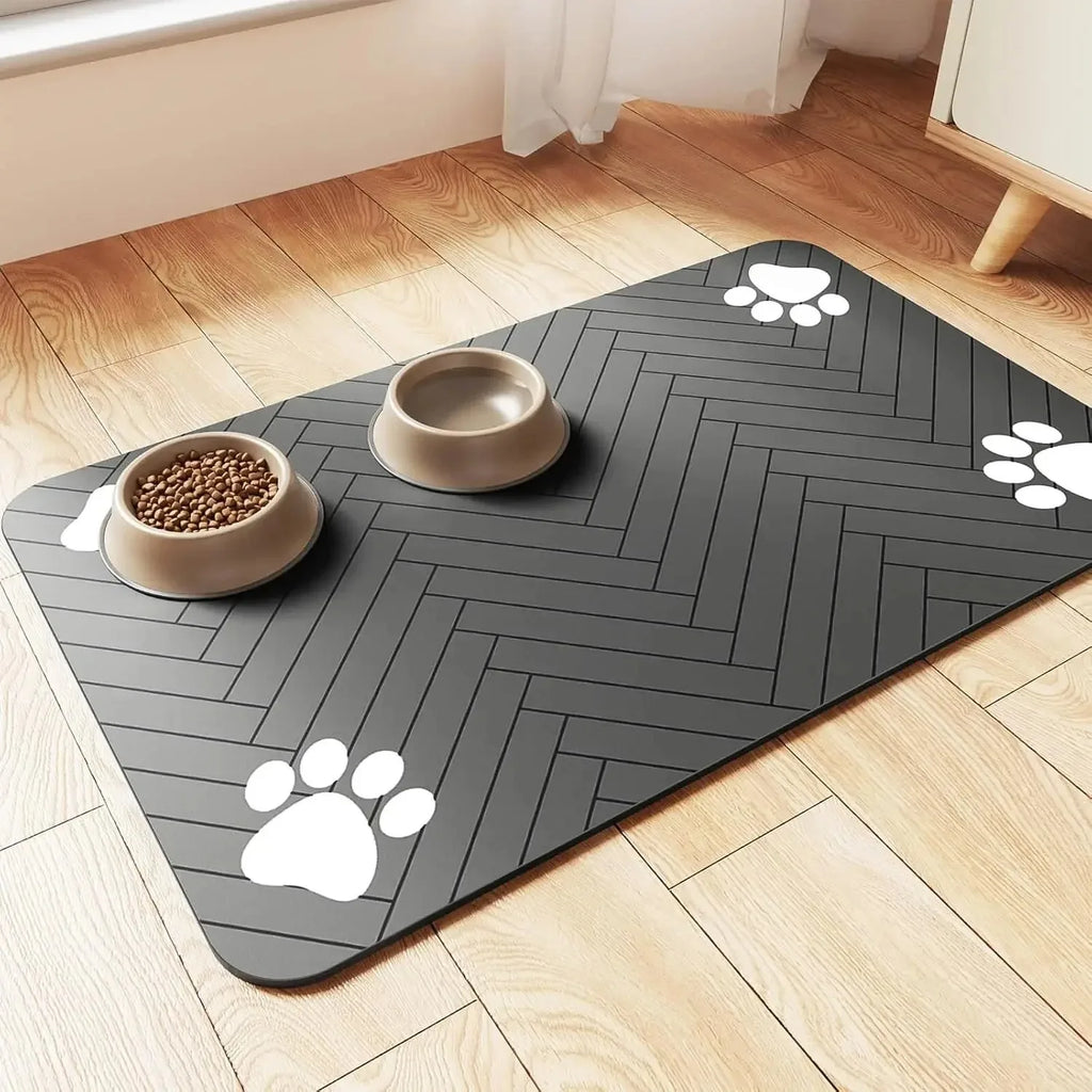 Absorbent Pet Feeding Mat – Non-Slip, Waterproof & Easy-Clean Placemat for Dogs & Cats