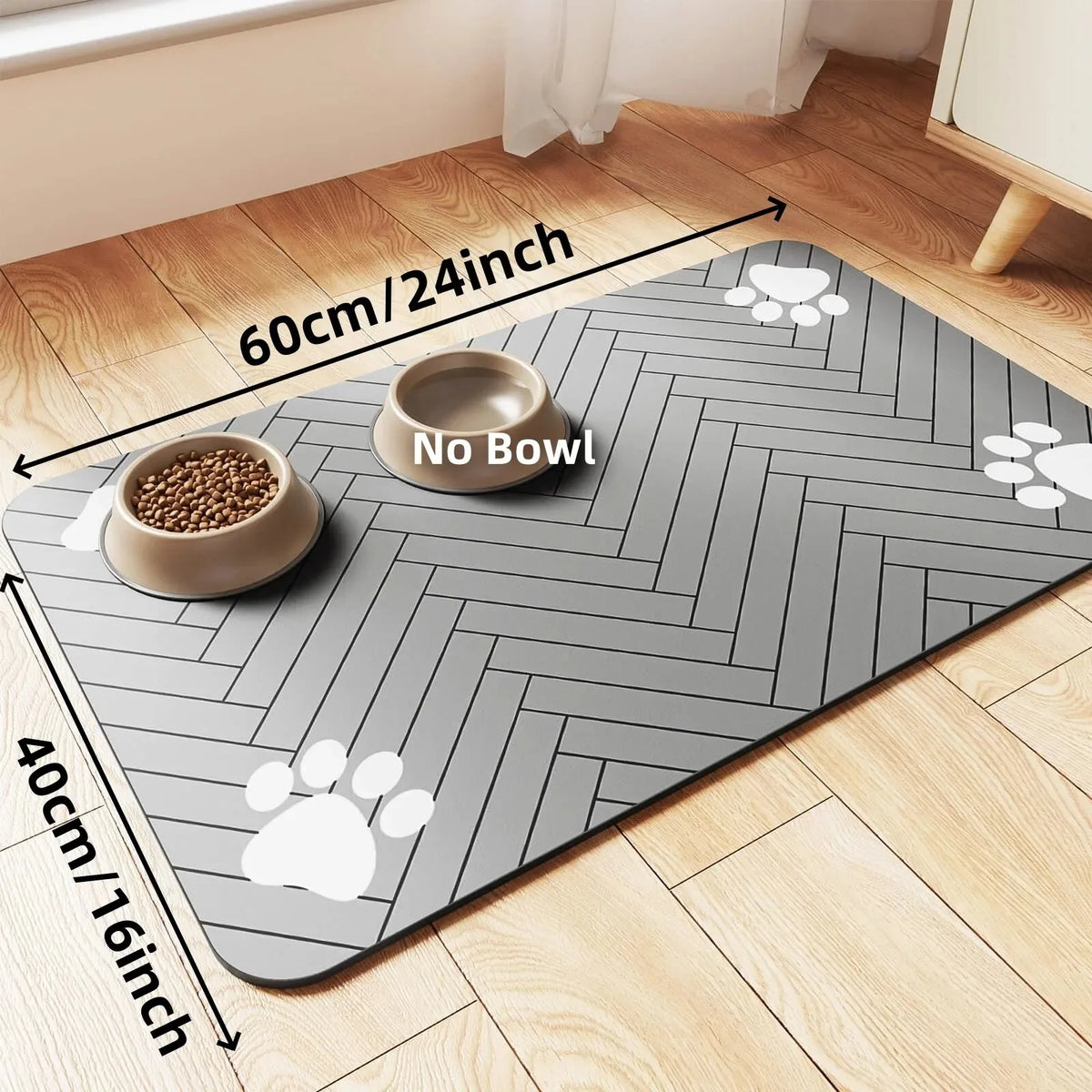 Absorbent Pet Feeding Mat – Non-Slip, Waterproof & Easy-Clean Placemat for Dogs & Cats