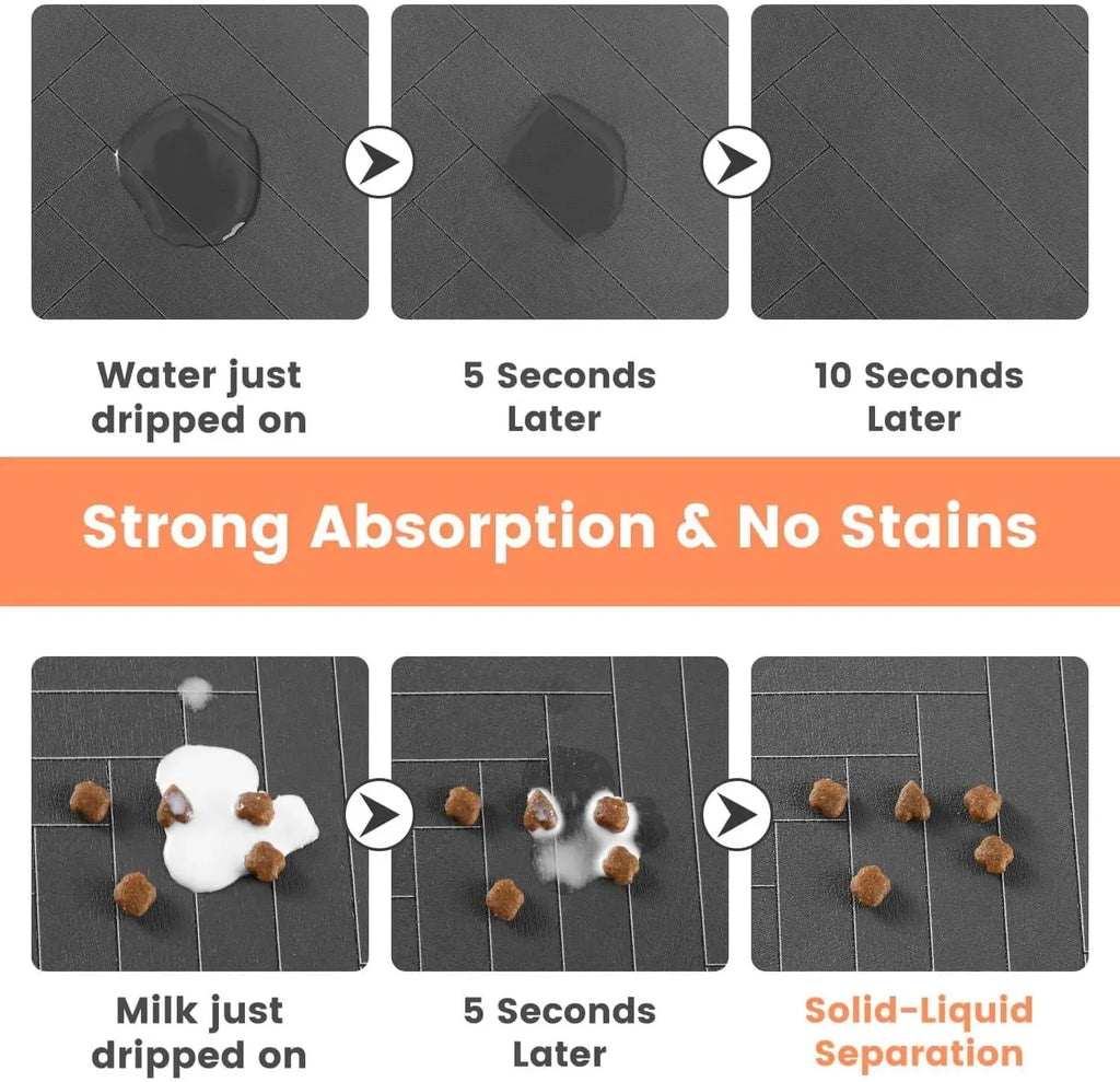Absorbent Pet Feeding Mat – Non-Slip, Waterproof & Easy-Clean Placemat for Dogs & Cats