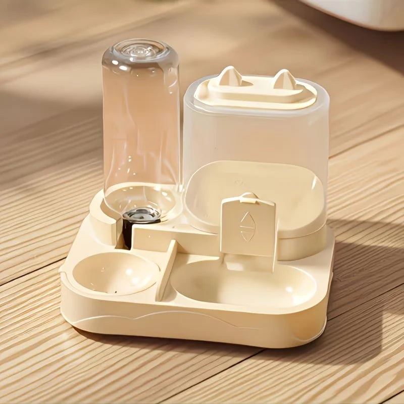 2-in-1 Pet Feeder & Water Dispenser – Large Capacity, Dry & Wet Separation for Cats & Dogs