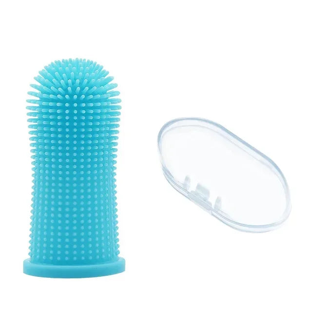 Pet Finger Toothbrush — Soft Silicone Teeth Cleaner for Cats & Dogs