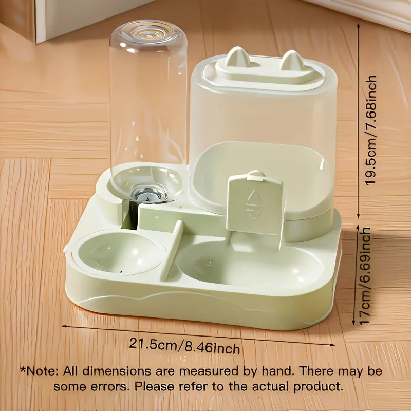 2-in-1 Pet Feeder & Water Dispenser – Large Capacity, Dry & Wet Separation for Cats & Dogs