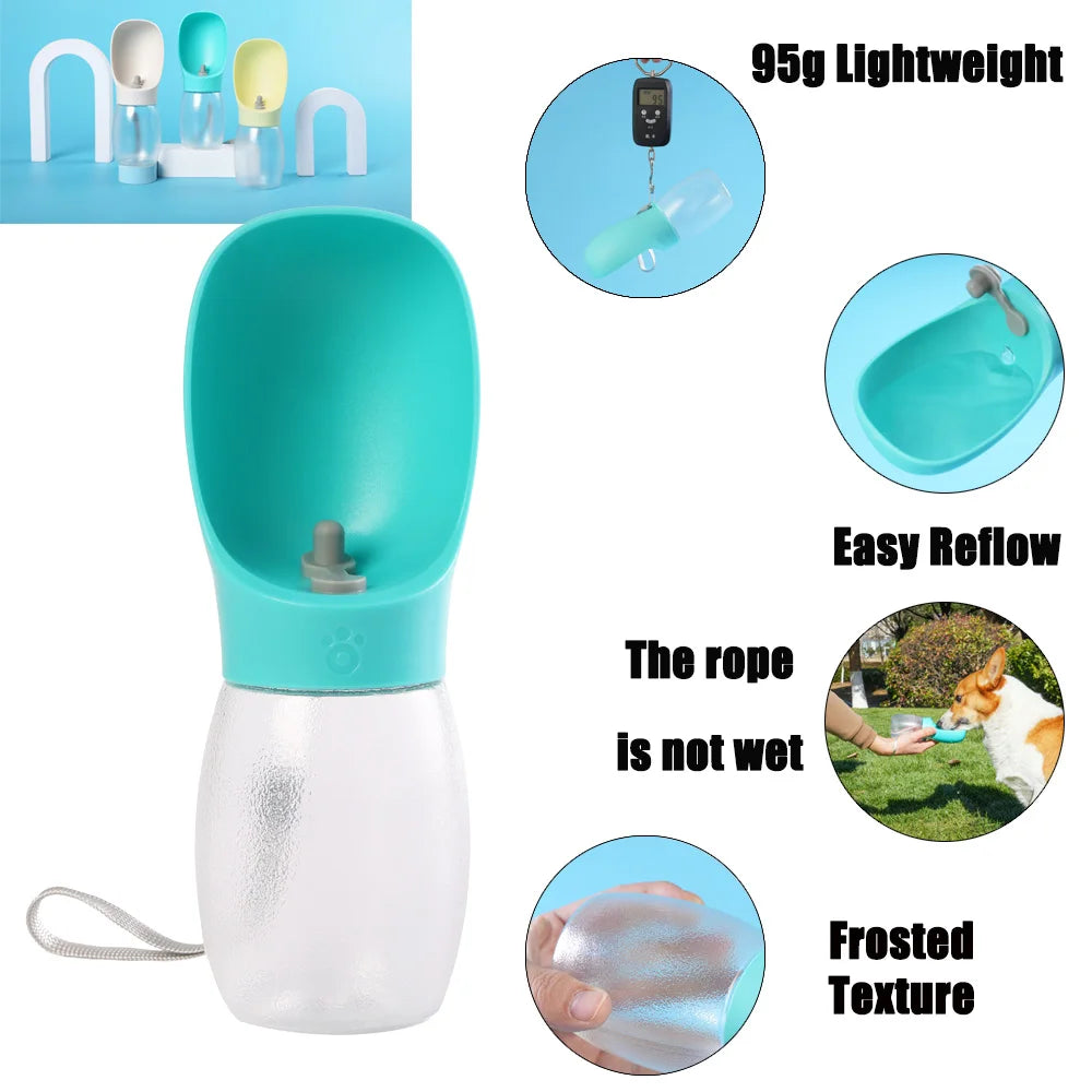Portable Pet Water Bottle 300ml – Leakproof Travel Drinking Bottle for Dogs & Cats