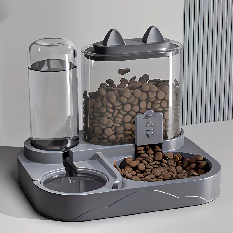 2-in-1 Pet Feeder & Water Dispenser – Large Capacity, Dry & Wet Separation for Cats & Dogs