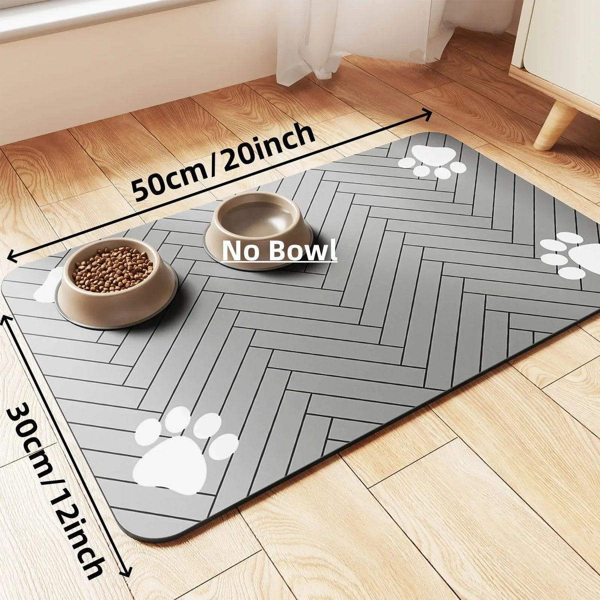 Absorbent Pet Feeding Mat – Non-Slip, Waterproof & Easy-Clean Placemat for Dogs & Cats