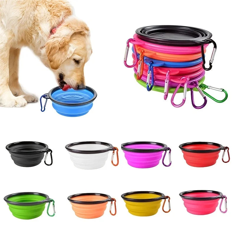 Collapsible Pet Bowl 350ml – Portable Silicone Travel Bowl for Dogs & Cats