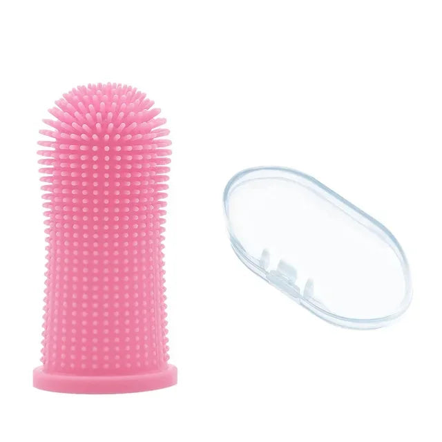 Pet Finger Toothbrush — Soft Silicone Teeth Cleaner for Cats & Dogs
