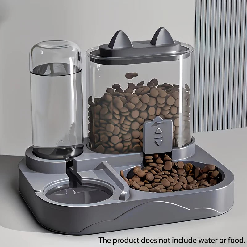 2-in-1 Pet Feeder & Water Dispenser – Large Capacity, Dry & Wet Separation for Cats & Dogs