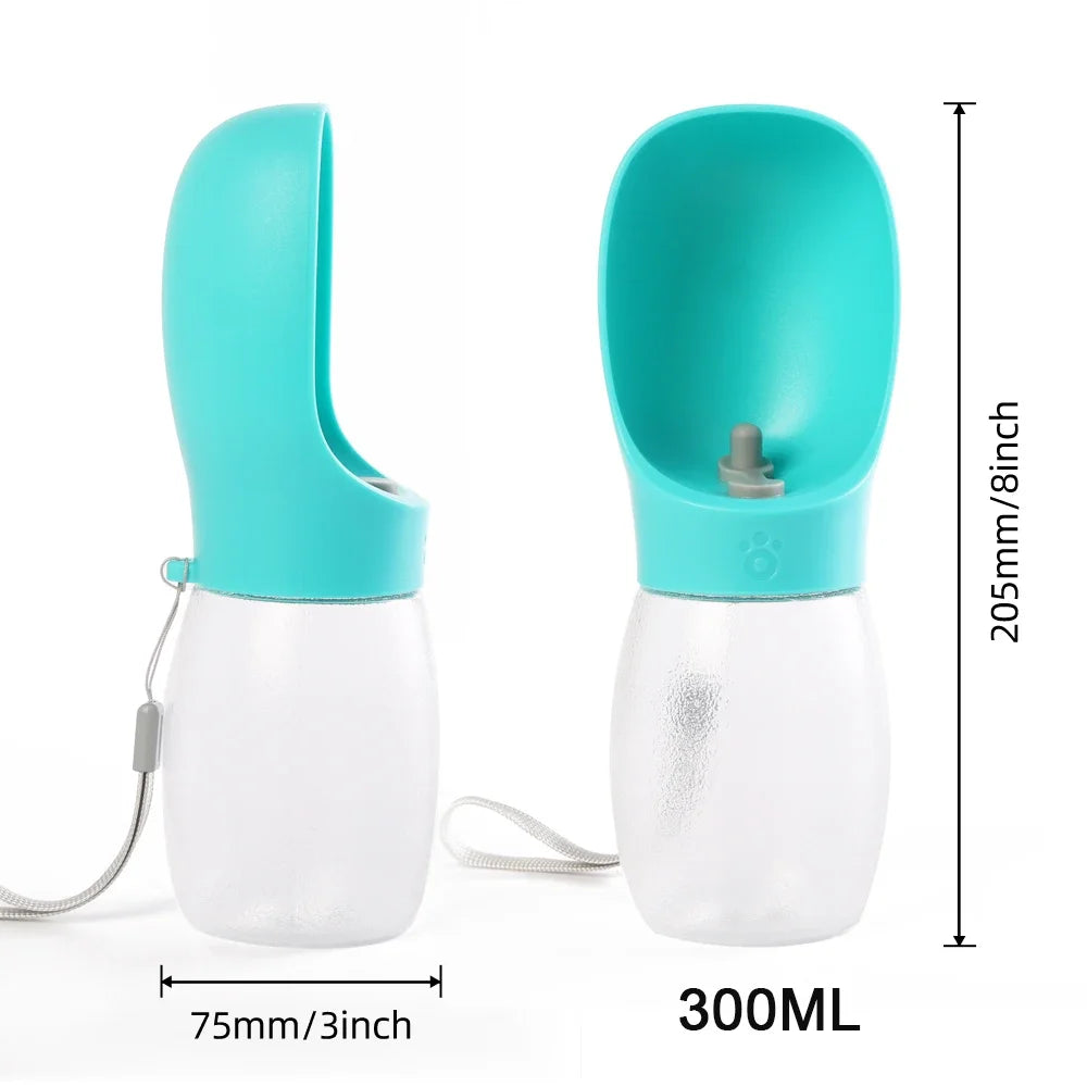 Portable Pet Water Bottle 300ml – Leakproof Travel Drinking Bottle for Dogs & Cats