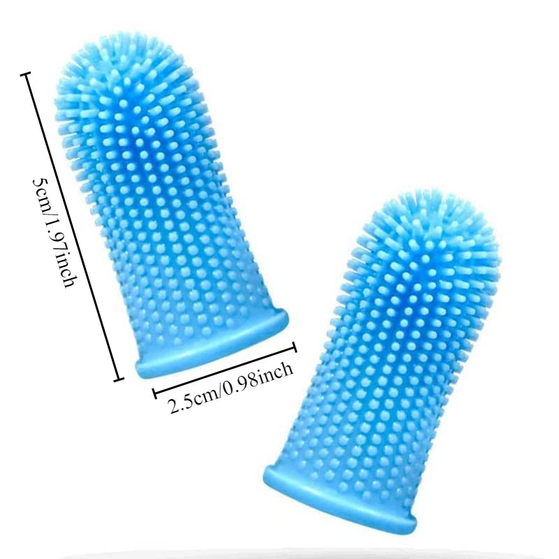 Pet Finger Toothbrush — Soft Silicone Teeth Cleaner for Cats & Dogs