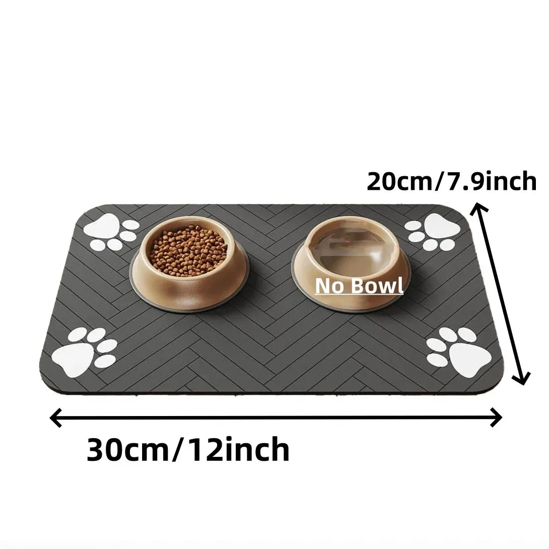 Absorbent Pet Feeding Mat – Non-Slip, Waterproof & Easy-Clean Placemat for Dogs & Cats