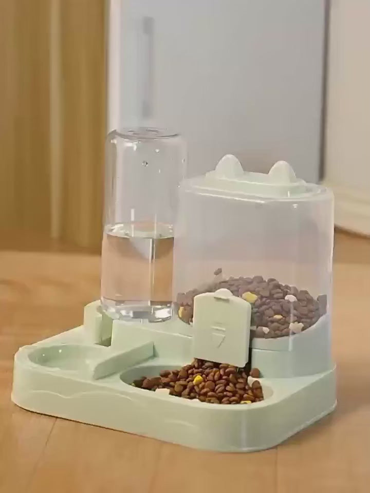 2-in-1 Pet Feeder & Water Dispenser – Large Capacity, Dry & Wet Separation for Cats & Dogs
